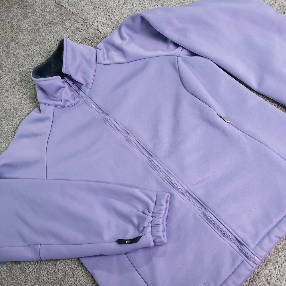 Columbia Womens Interchange Full Zip Jacket Purple Faux Fur Collar Medium